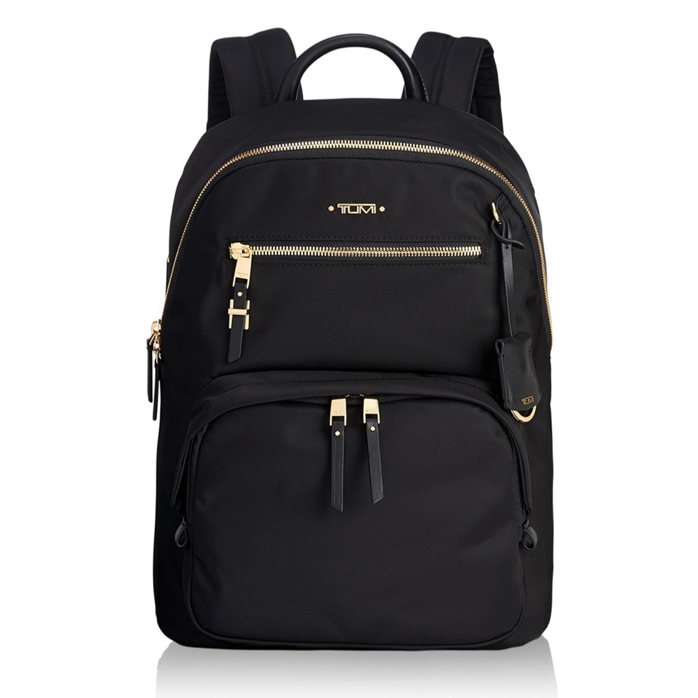 Tumi Hagen Backpack black gold nylon lightweight waterproof travel bag